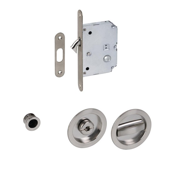 Kit porta corredera niquel satinat Divalfer