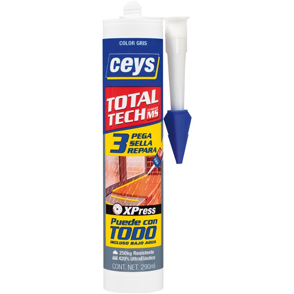 Cartutx adh.poliu.Ceys Total Tech NEGRE 290ml