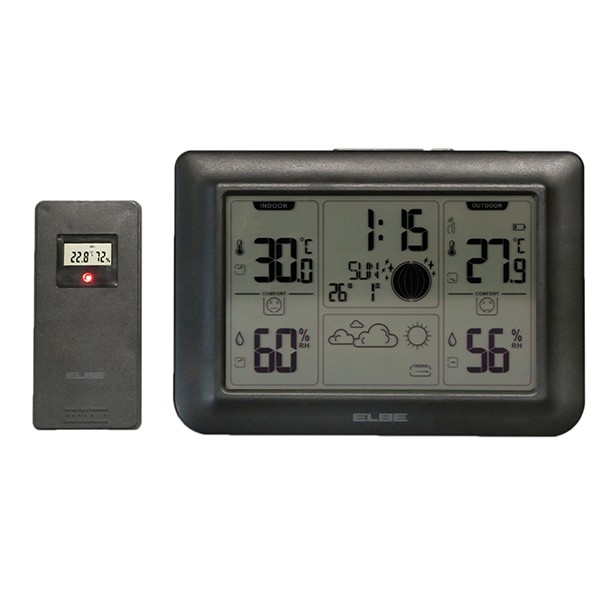 ESTACION METEREOLOGICA CON SENSOR EXTERIOR ELBE WSD-5000