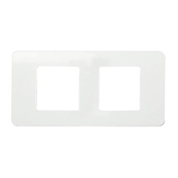 Placa 2 combinaci&oacute; horitzontal sense garra stylo blanc alpi Niessen