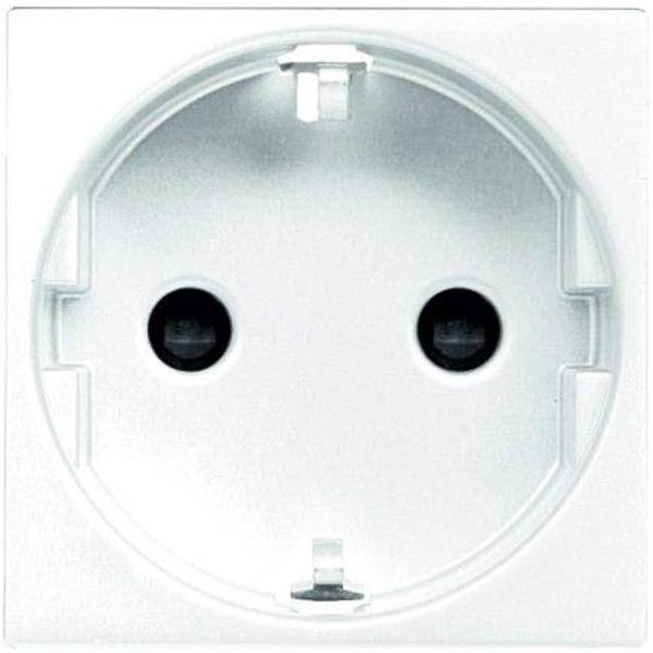 Tapa base d'endoll 2P+T lateral Schuko Arc blanc alpi NIESSEN