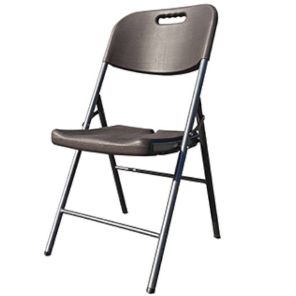 Cadira plegable polietile marro 46X51X90