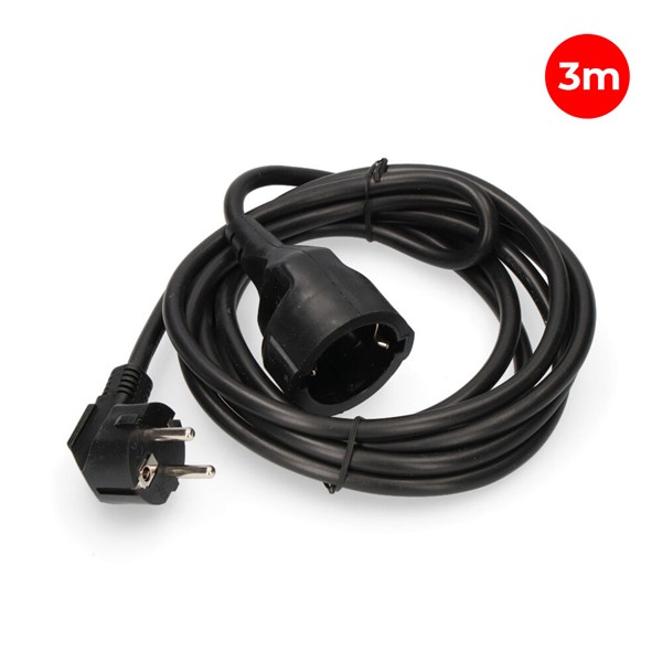 Prolong.maneg.EDM 3x1,5 T/TL 3mts negre