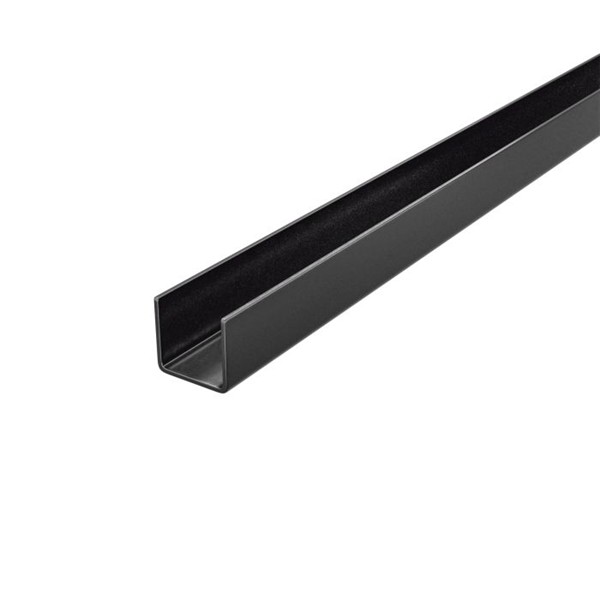 Perfil U 15x15-2,5M alumini Negre Mate