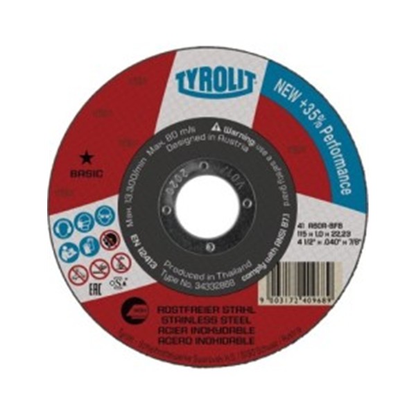 Caixa 25 Discs Tyrolit BASIC 125x1,0x22 inox A60-BFINOX