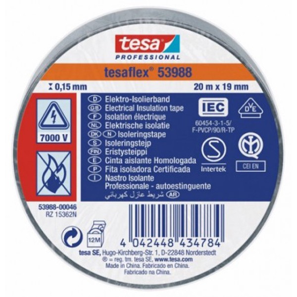Cinta Aillant Tesa Flex 20x19 Gris 