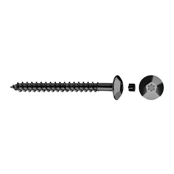 Cargol TIC inviolable 7x85 NEGRE