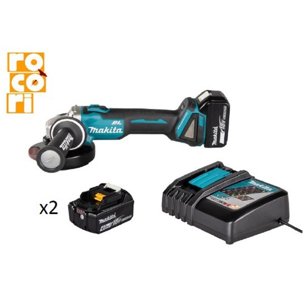 Amoladora MAKITA DGA504RMJ 125MM 18V+2bat. 4A+carregador