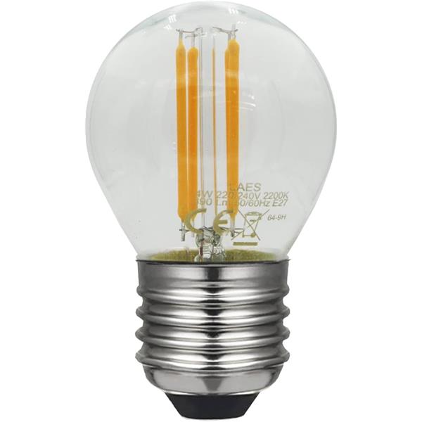 BOMBETA ESFERICA LED SILSANZ 4W 3K TRANSPARENT