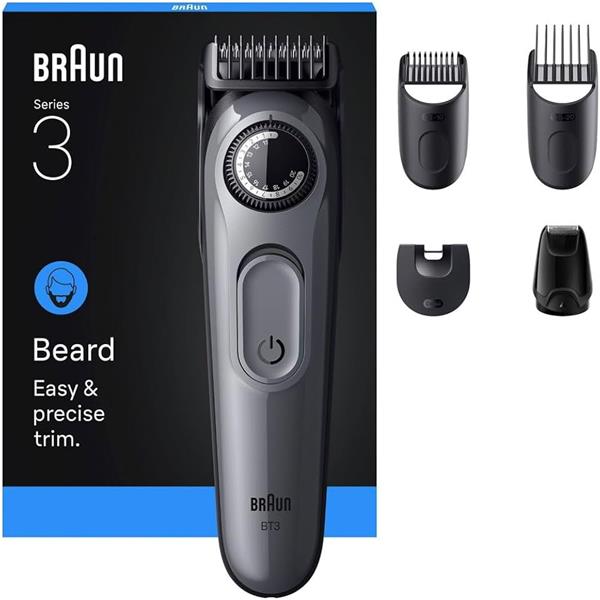 Barber Braun BeardTrimmer 3 BT3560, S3 Negre/Gris ALL IN