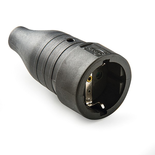 Base goma Famatel 257 16A/250V Negra