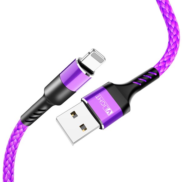 Cable 2mts USB Iphone VLIGHT colors varis