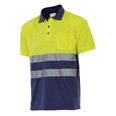 Polo alta visibilidad Amarillo/Marino