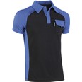 Polo manga Corta con Bolsillo negro/azul