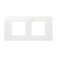 Placa 2 combinaci&oacute; horitzontal sense garra stylo blanc alpi Niessen