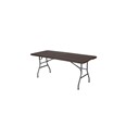 Taula plegable polietile Profer marro 180x74x74 PH1418