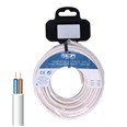 Rodet cable manega tubular EDM 2x1 blanc 15mts