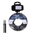Rodet cable manega acril.negre EDM 2x1 5mts
