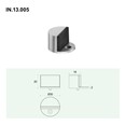 Topall porta Inox &Oslash;30mm
